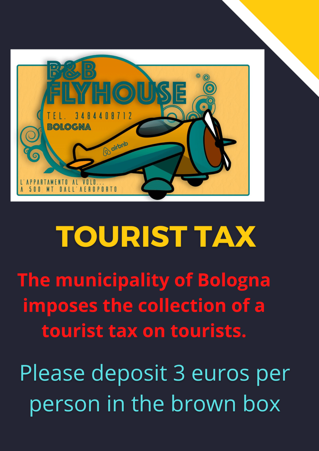 Le nostre regole : 💸 Tassa di soggiorno 💸 Our Rules : Tourist Tax&nbsp;💸