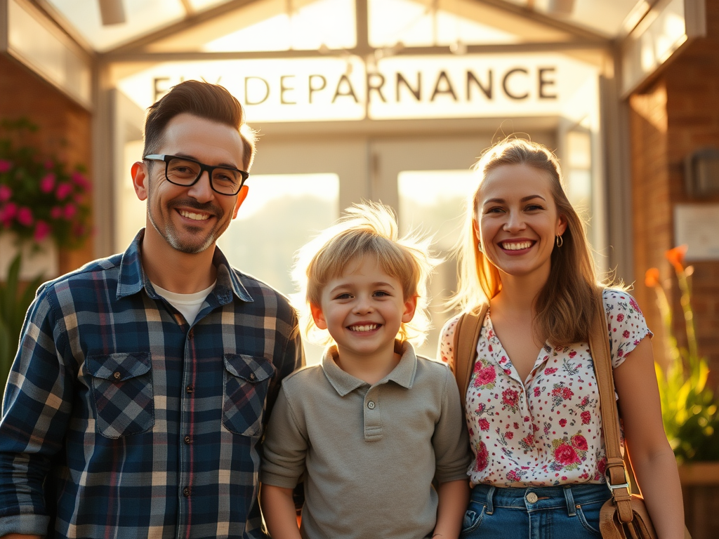 Una famiglia in arrivo a Fly&nbsp;Depandance